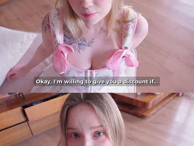 No Rent Money? Shy Student Girl Pays with Her Tight Pussy