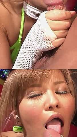 Horny Skinny Asian Dancer Natsu Has Her Hairy Pussy Fucked in the Club