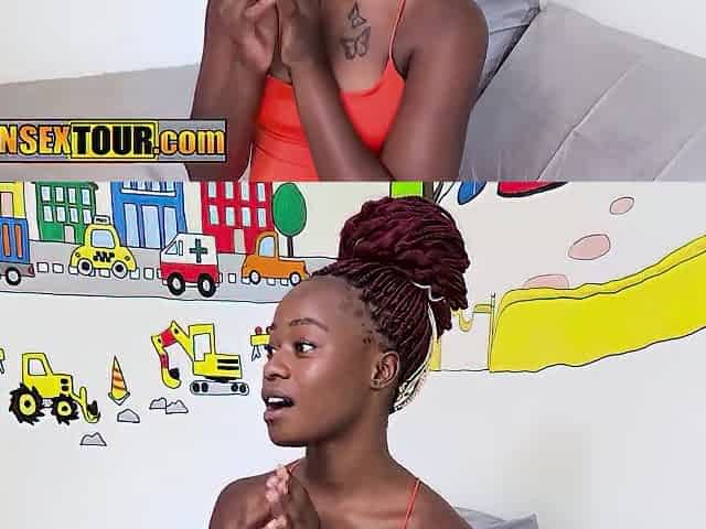 Afro Farah Dundee hardcore pounding on giant white jock after oral pleasure