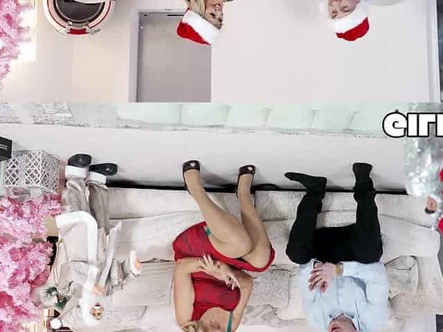 Santa Hat Couch BJ & Doggy