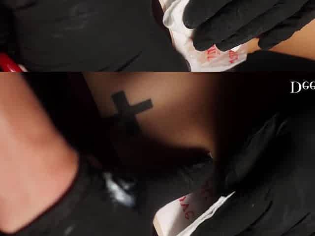 Nina Pink went to a tattoo shop, but got fucked there