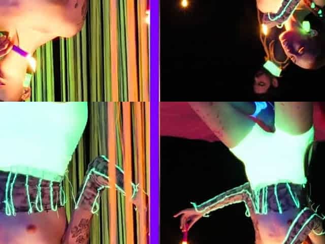 NEON GANGBANG - Hot Wax and Hard Cocks