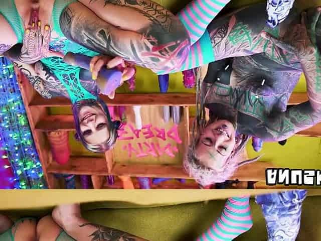 Alternative angels getting wild with intensive toys and having pleasure with their booties