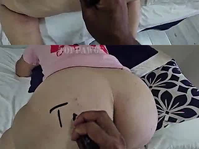 drawing on a large booty grannys buttocks