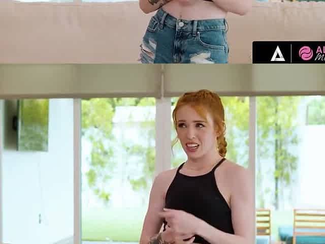 Madi Collins And Octavia Red - Sexy Redhead Madi Asks Her Bff For A Massage And Gets Fucked In Bonus
