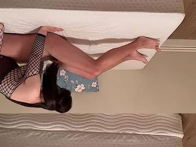 My wench wife puts on fishnet to extract cum without me