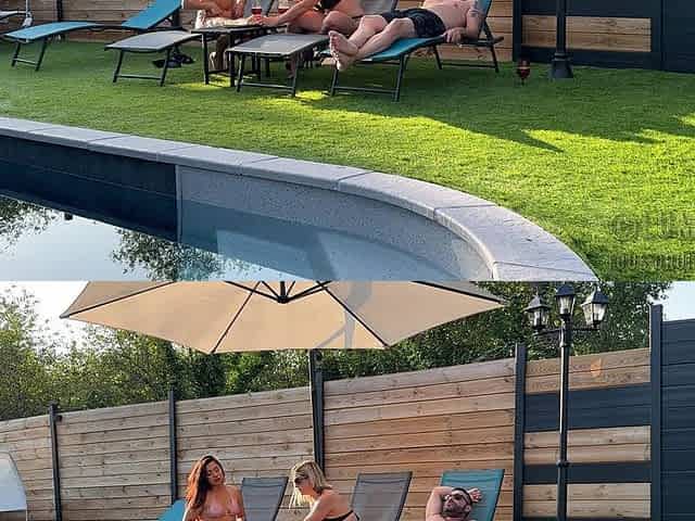 Marie and Lucas Lumacarie Fuck with Adelie by the Pool