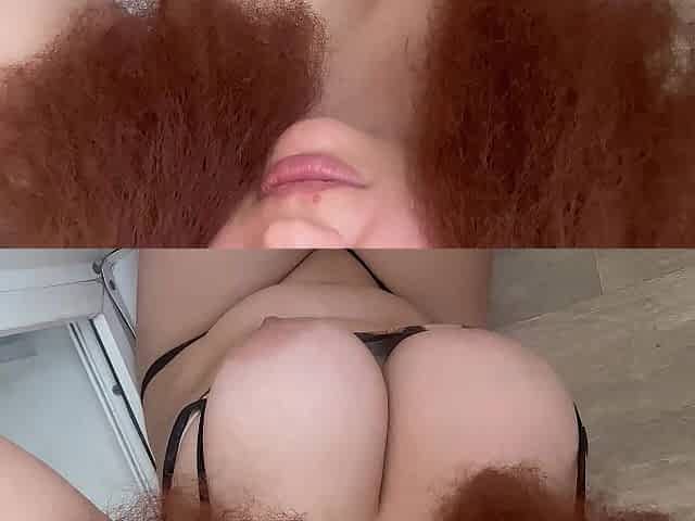Large Tit Redhead Public Masturbation on Balcony - Solo Climax