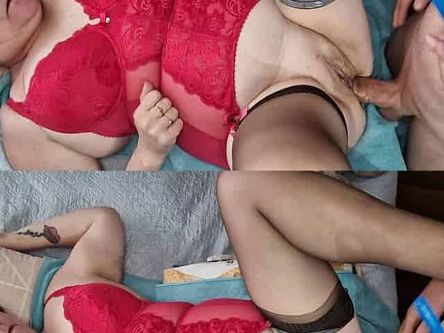 Horny milf in stockings anal