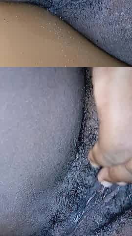 watching me touching my large twat lips solo masturbate
