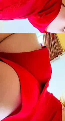 Close up with blonde hottie blowing a large dick