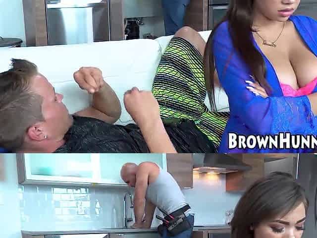 Curvacious black sweetheart rides jock hard