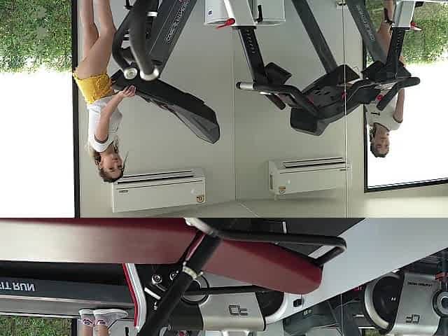 TINY ORIENTAL TEEN PERSPIRED GYM WORKOUT TURNS INTO HARD BANG