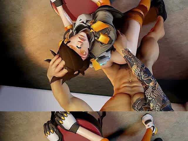 Hanzo Riders Tracer's Butt Hard - Overwatch Parody