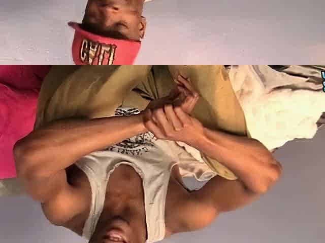 ZackRandall: Str8 Charles King Strokes His Giant Ebony Dong In Front Of The Web camera