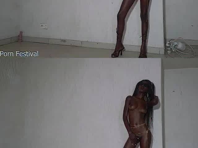 Her darksome skinned body is slim and flawless her boobs well shaped