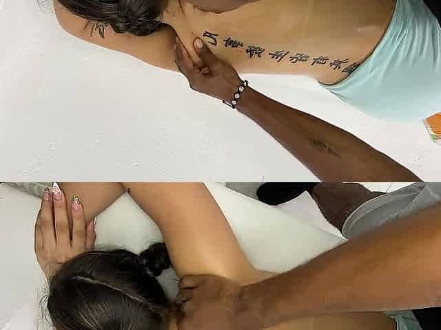 Real Massaging My Stepmom And This babe Begged Me To Screw Her Hard