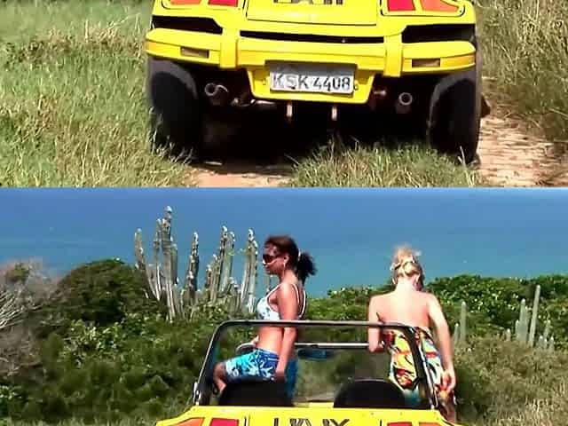 2 slutty lesbos head to the rocky beach to go down on every other, kiss, and finger every other.
