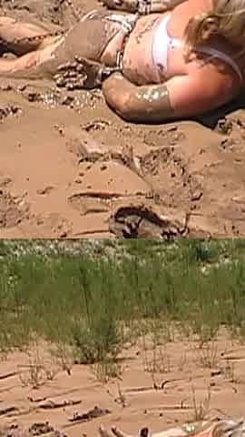 Julie Fucked Like a Mud Pig - Dress Gone, Lingerie, Ass Pounded, Hogtied, Face in the Mud, Cum All Over