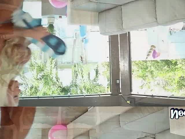 Nookies- Poolside Peep Turns to Large Tit Trio Sex