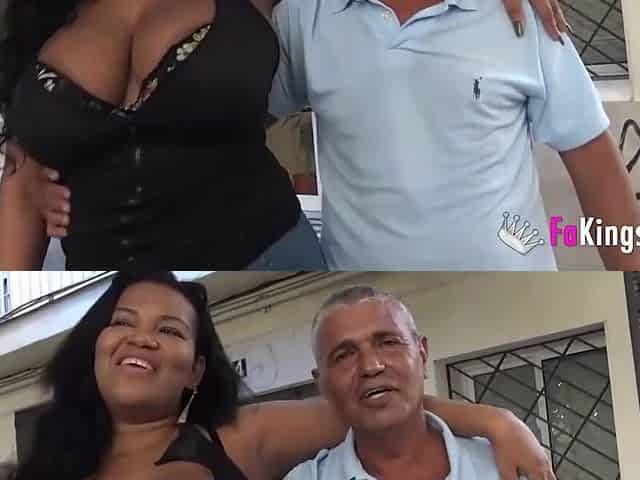 Big-boobed MILF ebony craves a cock in her mouth