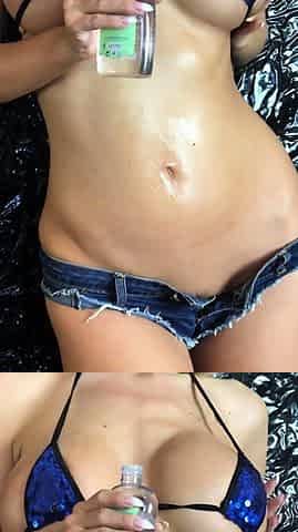 Stranded blonde teen with big boobs needs a c