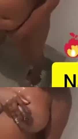 Busty Woman Showering