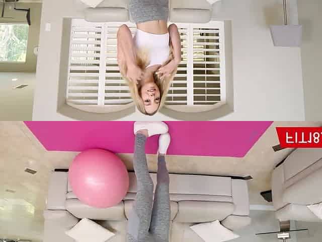 FIT18 - Lily Larimar - Casting Skinny 100lb Blonde Amateur In Yoga Pants - 60FPS