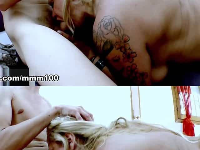 Big tits horny mature step mother gets her double penetration - MMM100