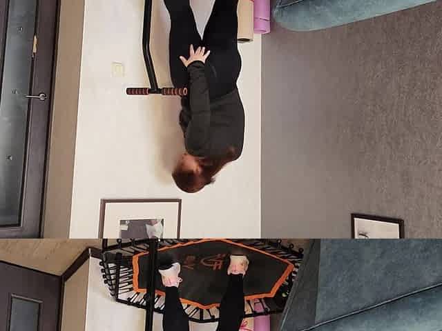 Hot Chubby Stepmommy in Tight Leggings on a Trampoline Gets a Hard Cock in Her Mouth and Pussy