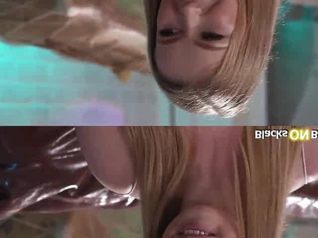 Blond teen gets her first large ebony shlong