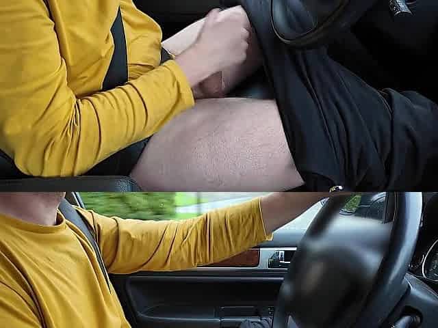 Public jerking of whilst driving. my groans