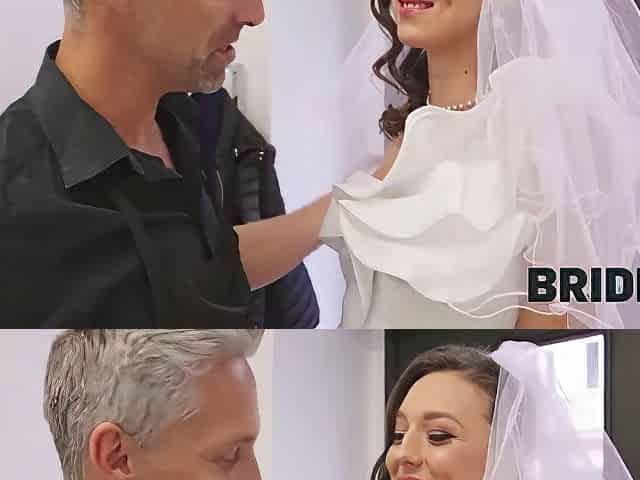 Hairdresser Seduces Sexy Bride In The Wedding Dress For A Quick Fuck