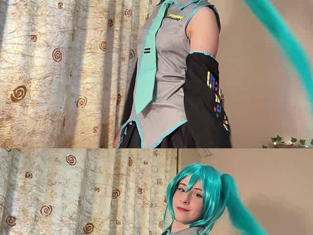 Miku Vocaloid Pixie Tease - Costume Flirt to Hot Dildo & Anal Ride