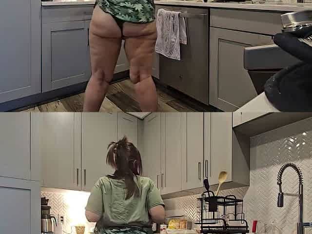 Thick & Curvy Stoner Cleans Apartment, Smokes & Gets