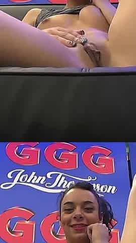 Khadisha Latina Banged in Cum Land Gangbang