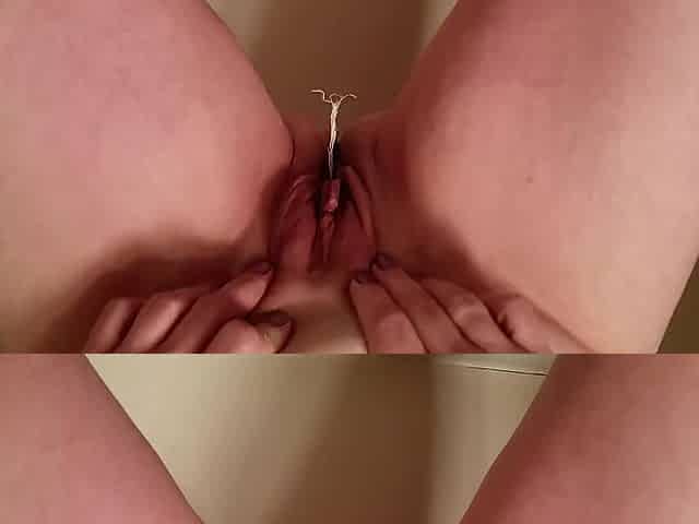 Pissing standing up with tampon