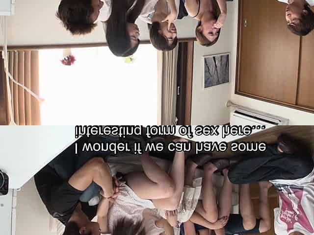Japanese friends play hide and seek that turns to orgy