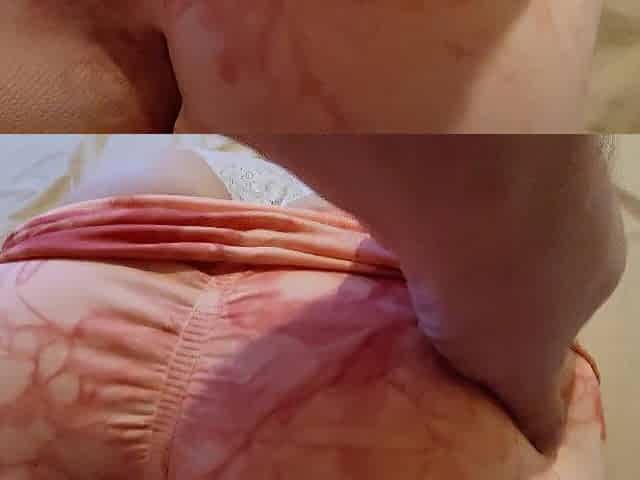 Taking Off Constricted Leggings from Her Large Butt