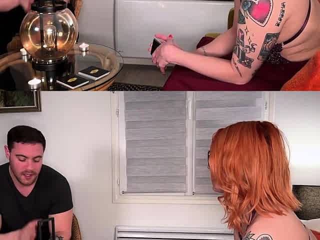Busty redheaded milf fucking in black lingerie