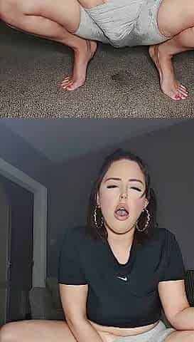 PART two -British chavy bitch Squirting all over floor soaking soaked bawdy talk