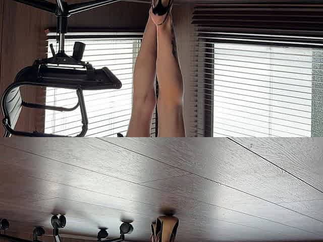 Secretary Outfit in the Office and My Favorite Black Classic Stiletto High Heels with No Back, 12 Cm Heels on Me
