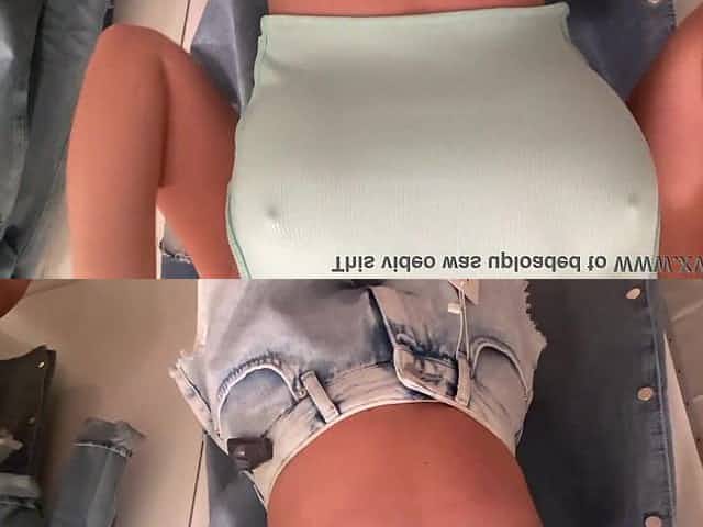 Public Bang during the time that Trying fresh raiment in shopping center