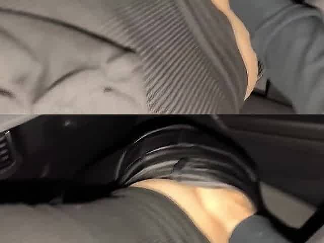 Banging and getting a oral job in public on the car