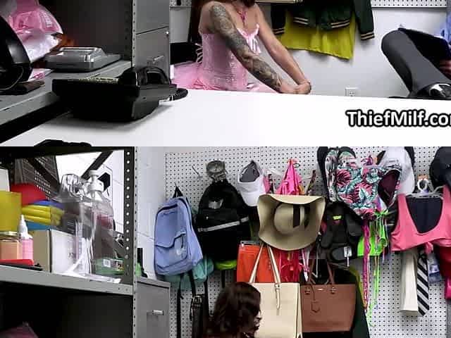 Thief Tattooed Latina Milf Gets Fucked For Stealing