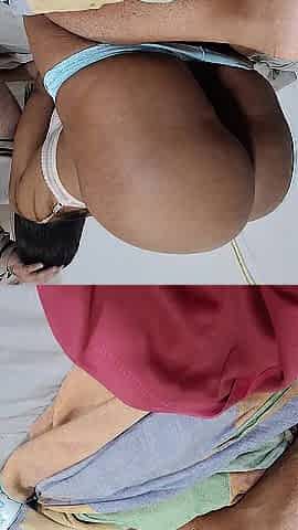 My tractable slut sucks my shlong and bows over so I can give anal to her giant booty