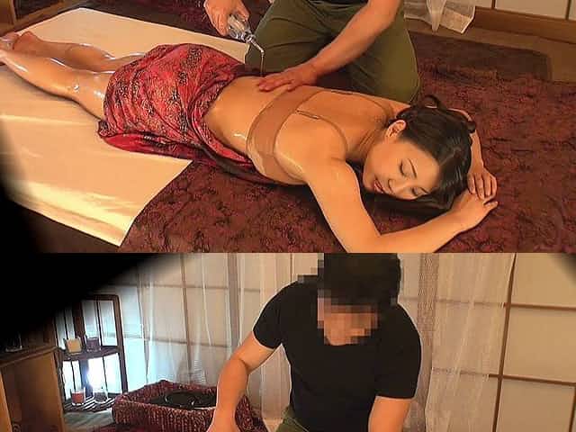 Big natural Japanese milf tits look incredible covered in oil