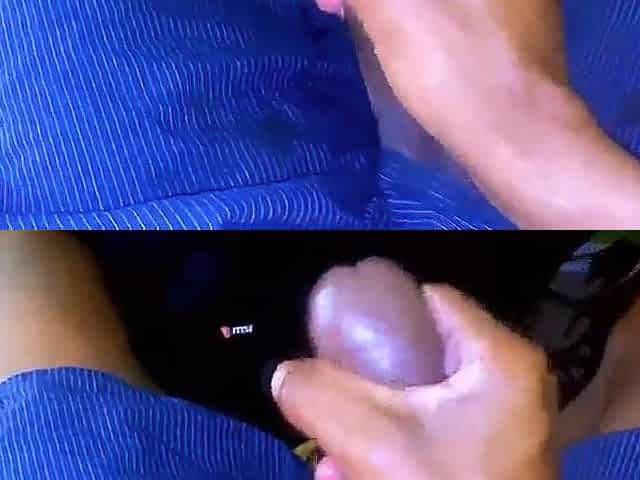 Thick Ebony Jock Pulsing With Each Jack off