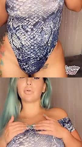 Nina Kayy Snakeprint Lingerie Pussy Play
