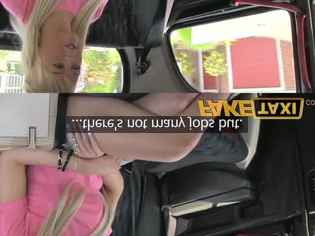 FakeTaxi Charming blond british sweetheart gets drivers cum on her shaved twat